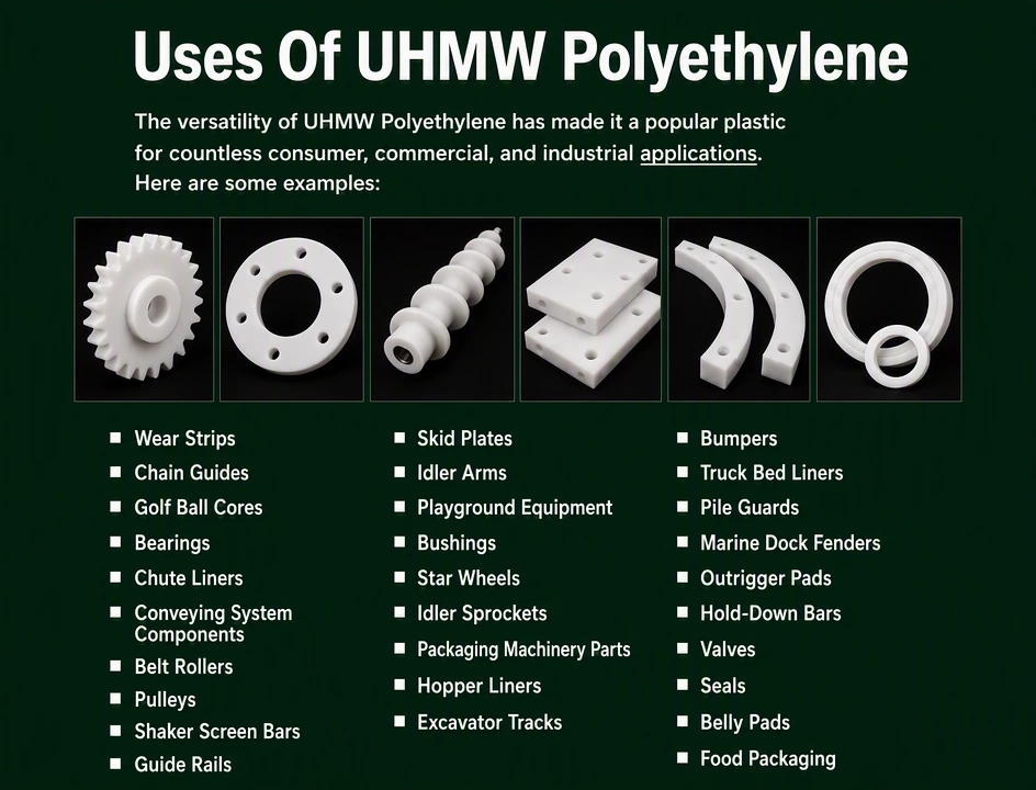 UHMWPE Conveyor Wear Strips, Chain Guides & Star Wheels — Extreme Wear-Resistant Engineering Plastic Parts